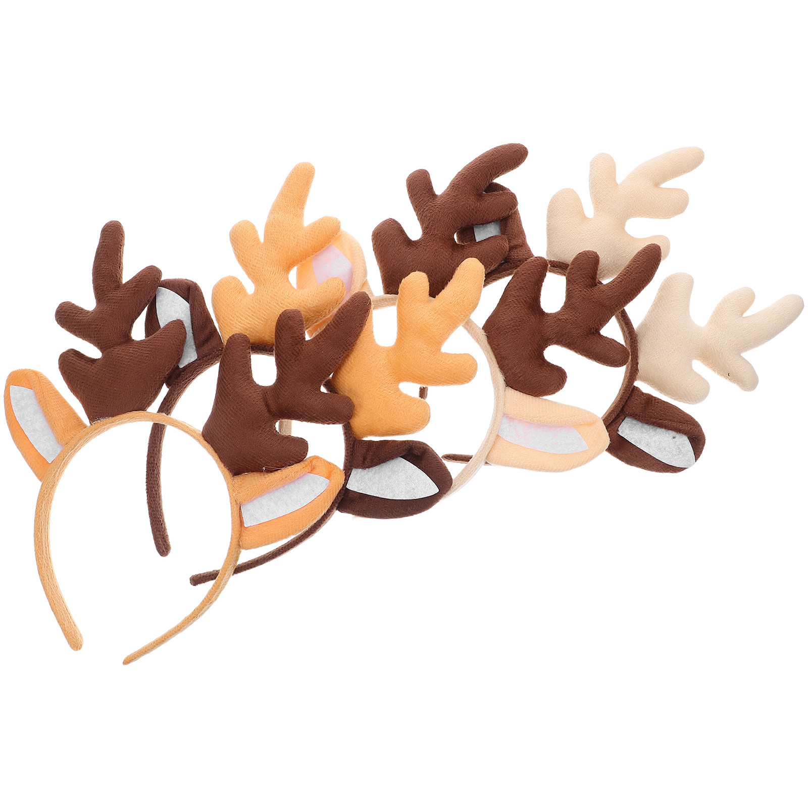 Reindeer Antlers Headband - 4 Stück niedliche Hirschgeweih-Weihnachtsparty-Stirnbänder, Cosplay-Accessoires, Rentier-Weihnachtshörner,