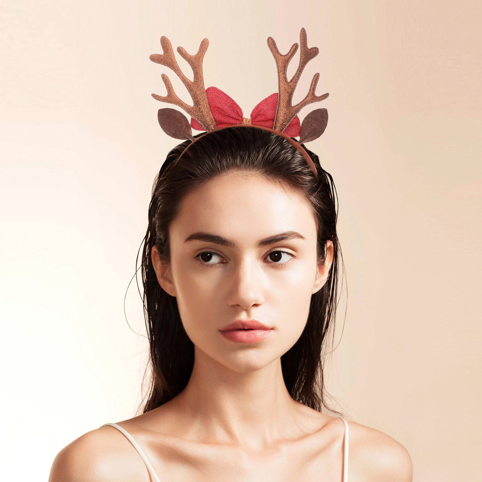 Reindeer Antlers Headband - Weihnachts-Rehgeweih-Haarband für Kinder, Hirschohren-Haarreif, Festliches Party-Kostüm,