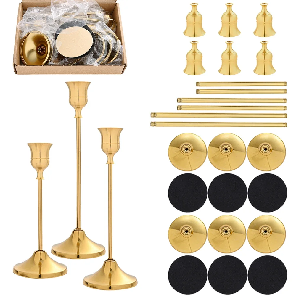 Holiday Candle Set - 6 Sets Kerzenhalter, Vintage-Metall-Kerzenhalter für den