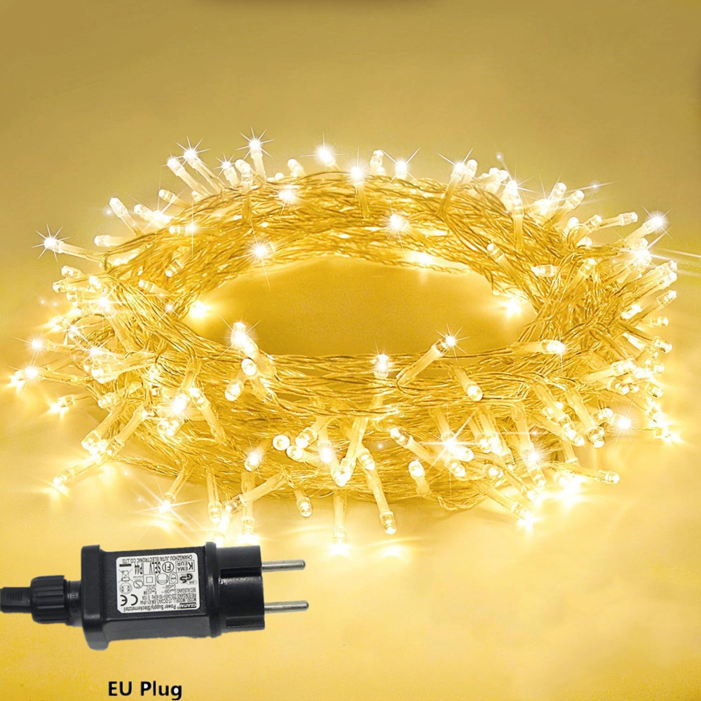 Led Fairy String Lights - 31V Sichere Niederspannungs-LED-Lichterkette Warmweiß 50m, 100m