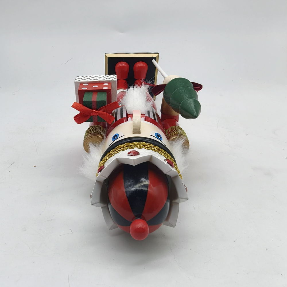 Nutcracker Figurine - Weihnachts-Countdown-Kalender im europäischen Stil, Holz-Nussknacker-Soldatenfigur, Tischdekoration,