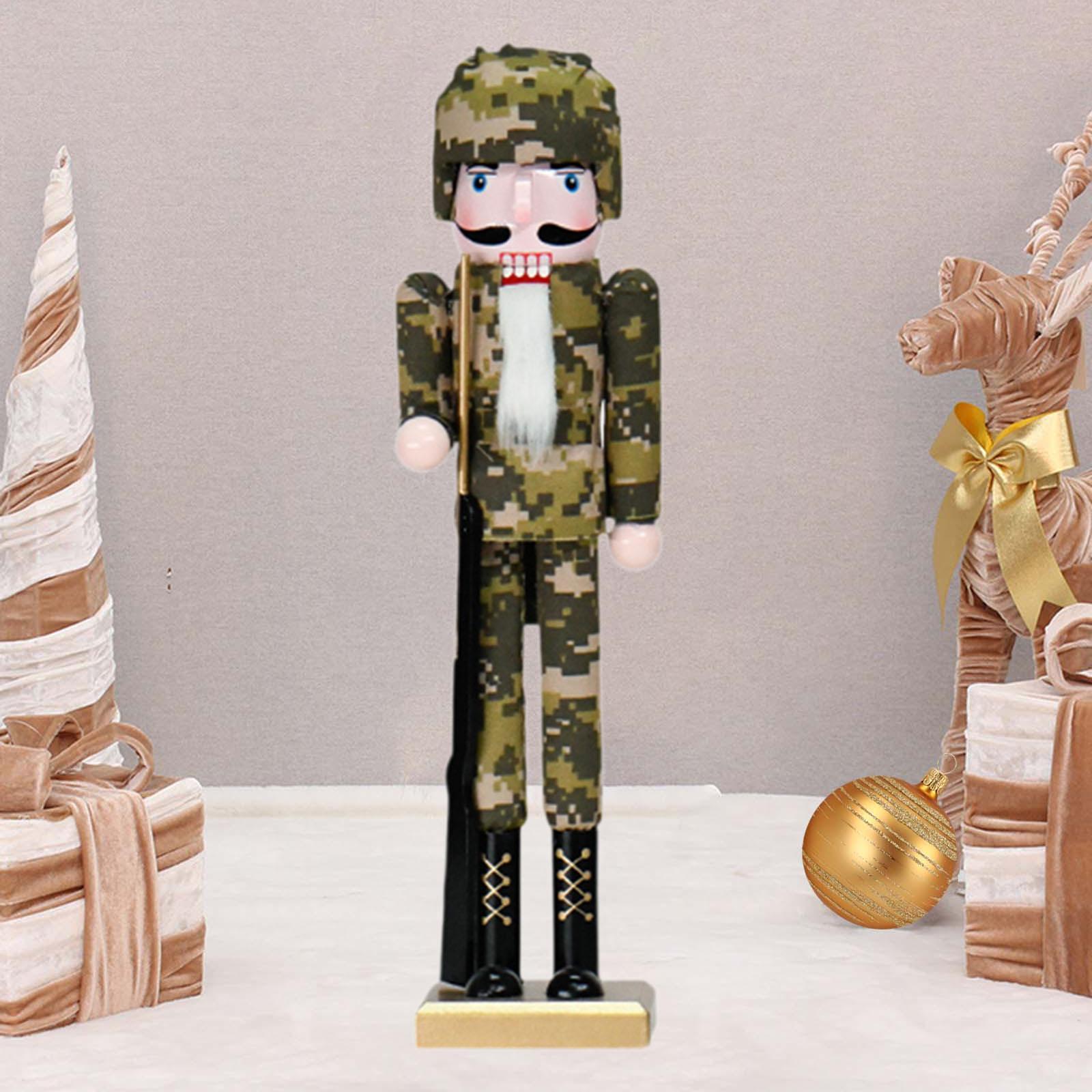 Nutcracker Figurine - Holz-Nussknacker-Figuren, Weihnachts-Nussknacker-Skulptur, Nussknacker-Desktop-Ornament, Nussknacker-Handwerk, Geschenk für