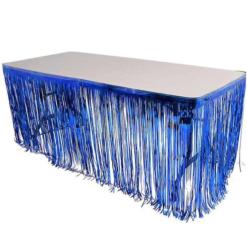Tinsel Garland Decoration - Tabelle Rock Folie Fringe Vorhänge Blau