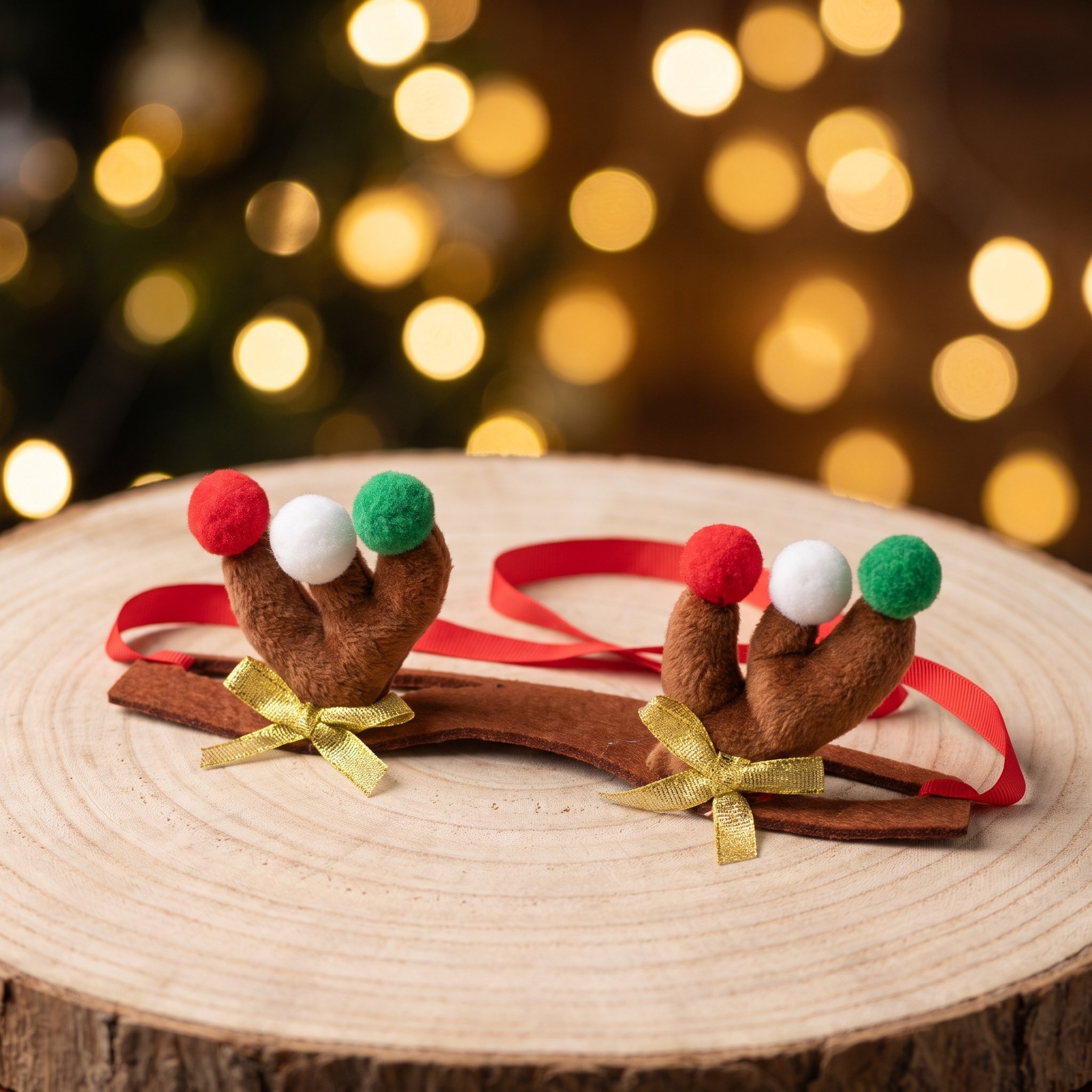 Reindeer Antlers Headband - Rentiergeweih-Haarreif für Hunde, Plüsch-Weihnachts-Haaraccessoire