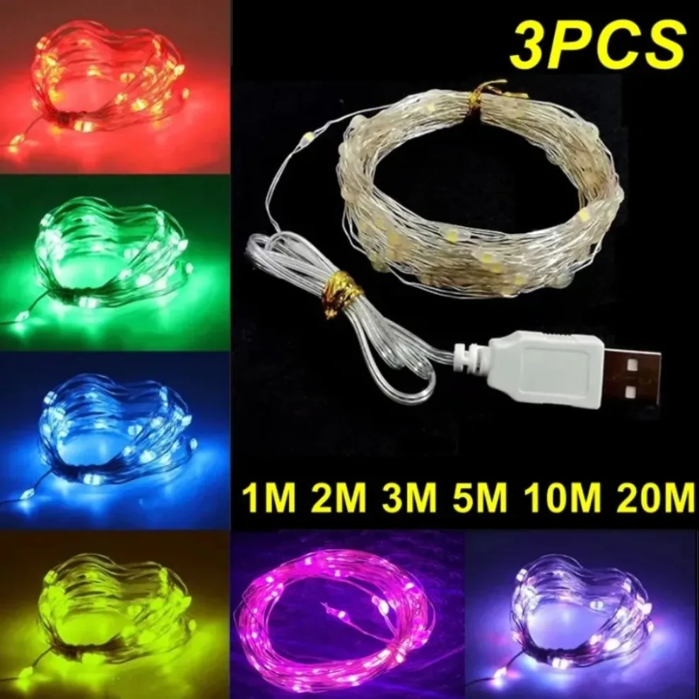 3 Stück 20-1M USB LED-Lichterk – Led Fairy String Lights Bewertung und Preis