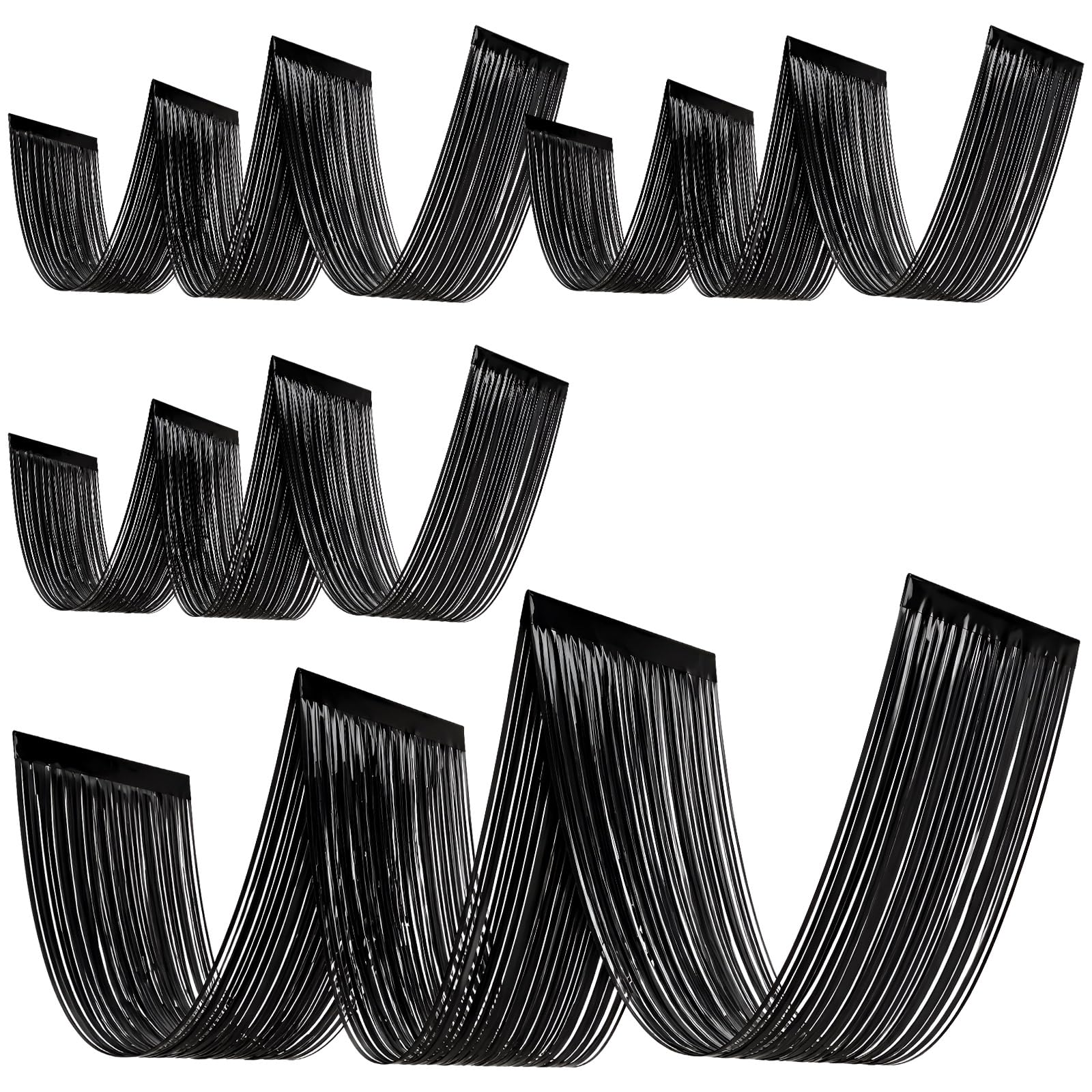 4 Stück schwarze Lametta-Frans – Tinsel Garland Decoration Bewertung und Preis