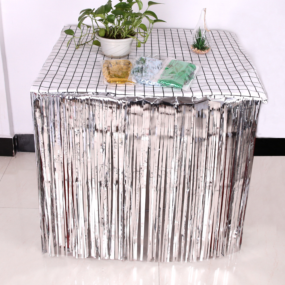 Tabelle Rock Folie Fringe Vorh – Tinsel Garland Decoration Bewertung und Preis